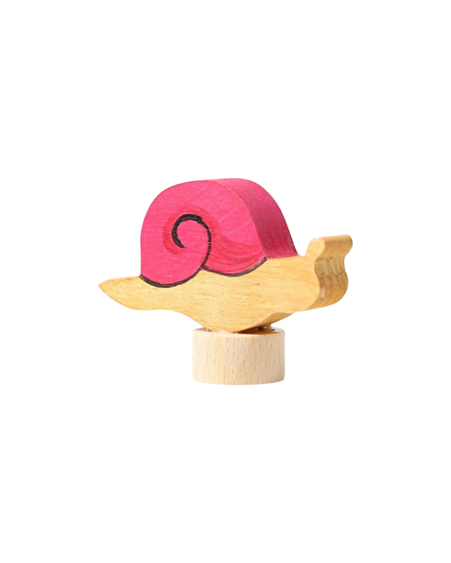 Figura Decorativa per Base Anello delle Feste - Lumaca Rosa - 4cm