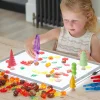 Foglie e Semi Traslucidi - Rosso/Giallo/Arancione/Marrone/Verde - da 3 Anni - Per Lavagna Luminosa