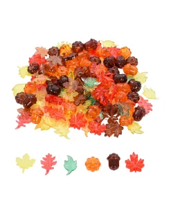 Foglie e Semi Traslucidi - Rosso/Giallo/Arancione/Marrone/Verde - da 3 Anni - Per Lavagna Luminosa