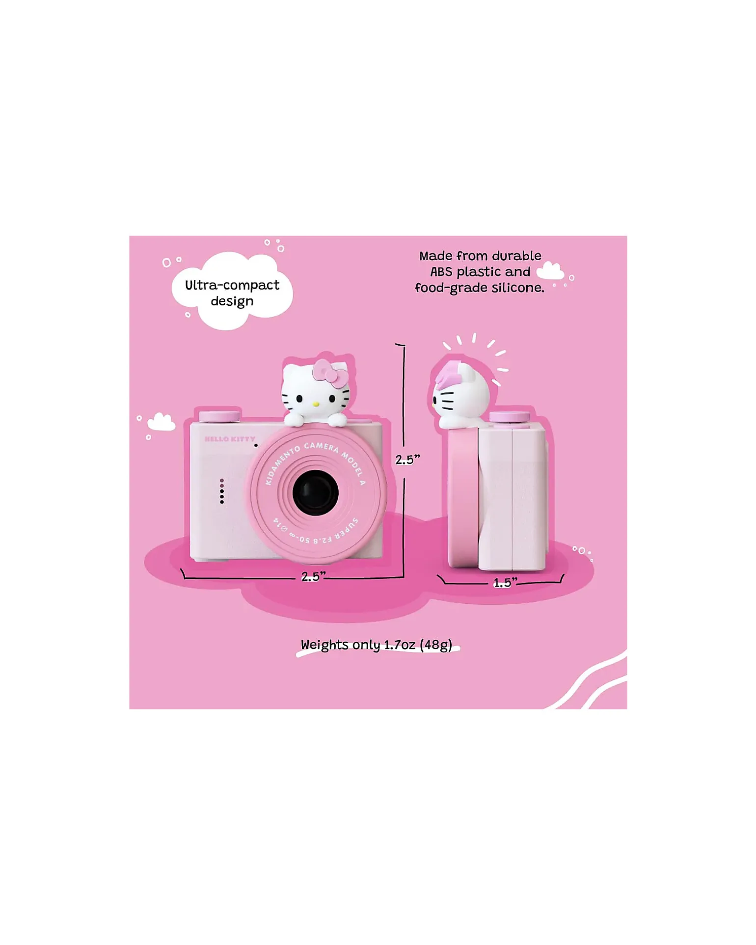Fotocamera Digitale Mini Kiimento - Hello Kitty - Foto e Video - Dai 3 Anni
