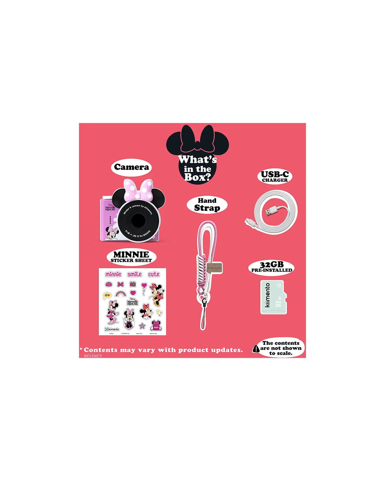 Fotocamera Digitale Mini Kiimento - Minnie Mouse - Foto e Video - Dai 3 Anni
