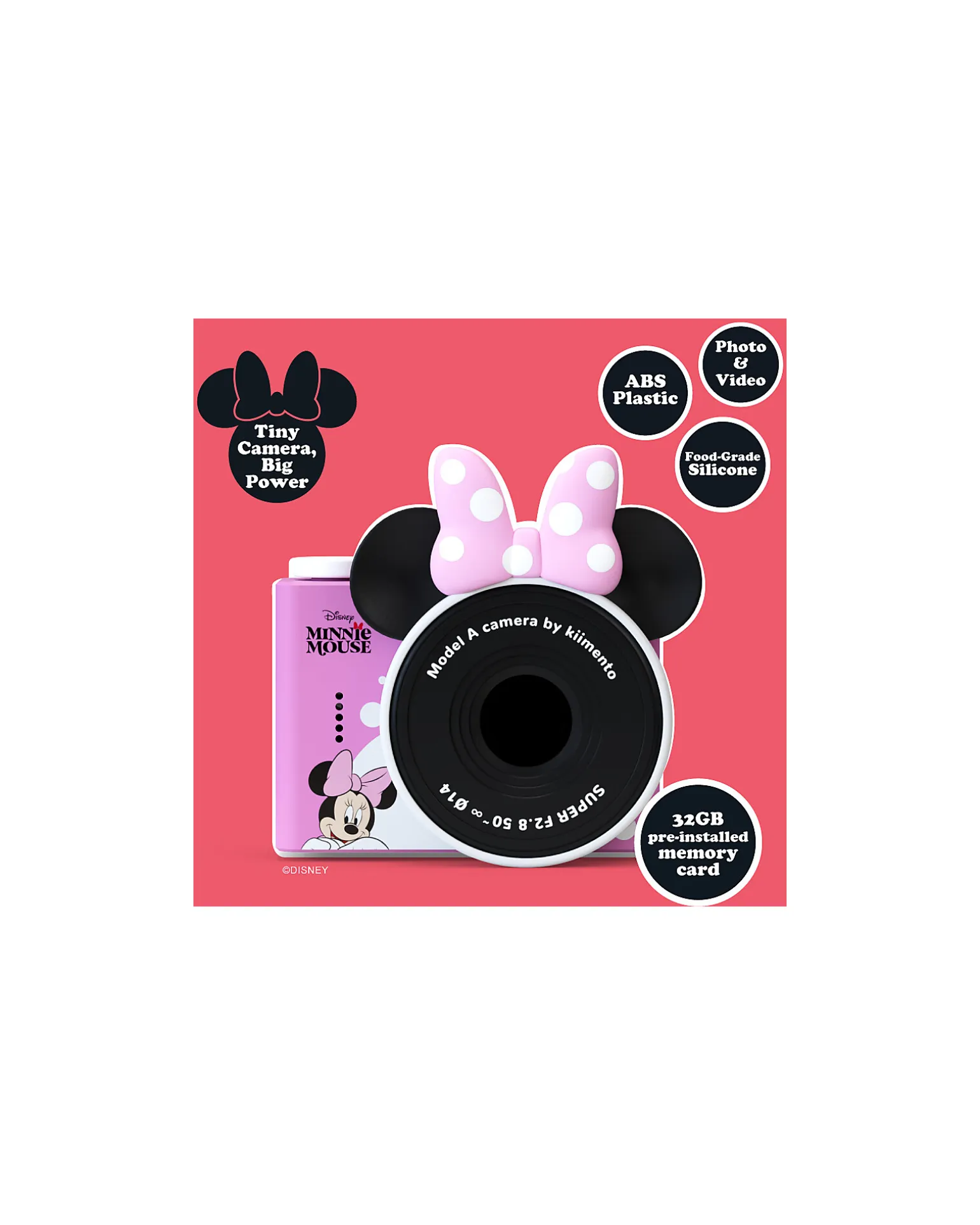 Fotocamera Digitale Mini Kiimento - Minnie Mouse - Foto e Video - Dai 3 Anni
