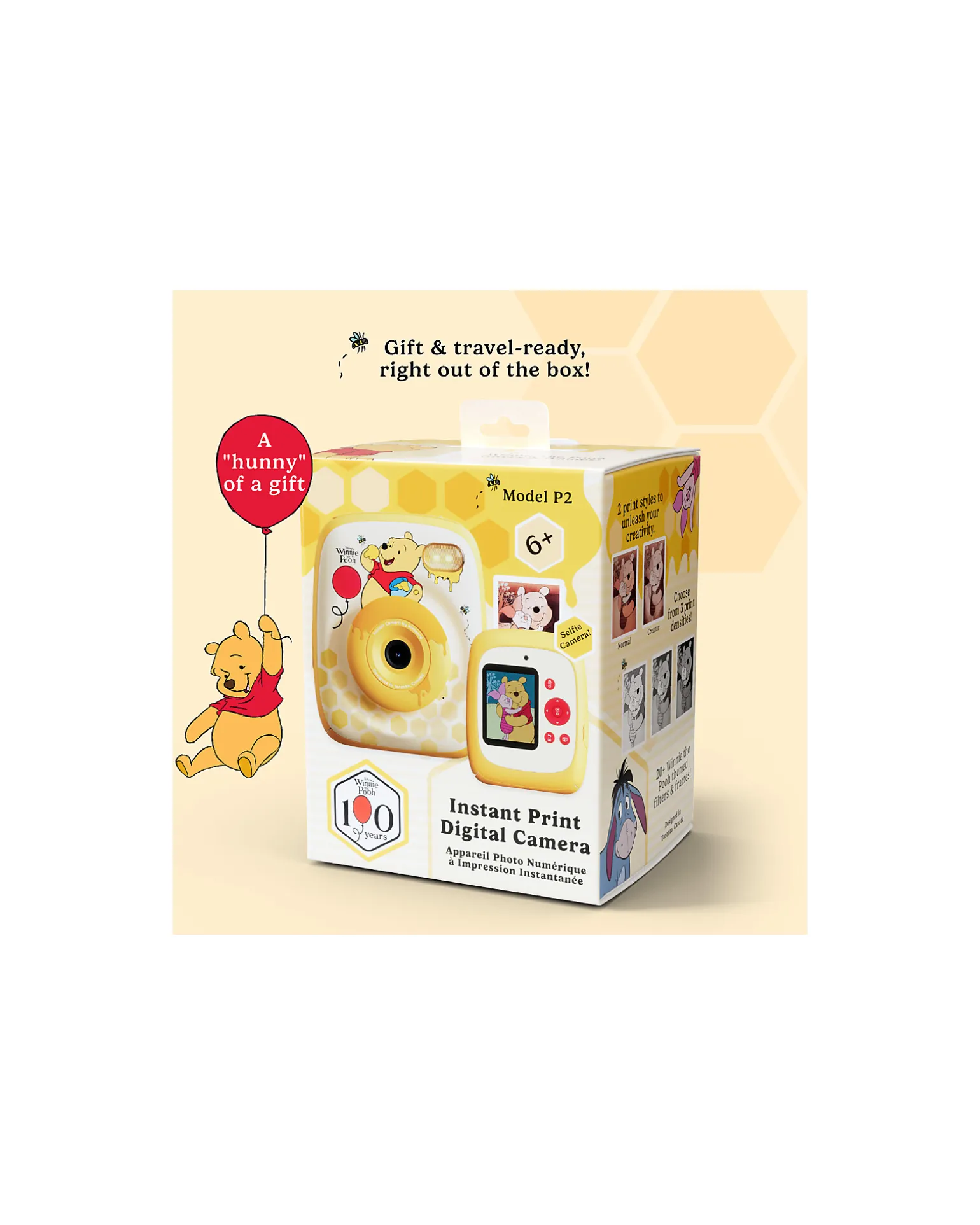 Fotocamera Istantanea Digitale Kiimento - Winnie the Pooh - Stampa Ink-Free - Dai 8 Anni