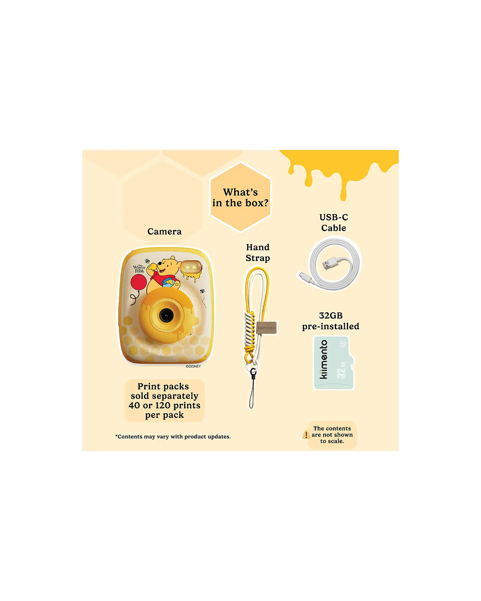 Fotocamera Istantanea Digitale Kiimento - Winnie the Pooh - Stampa Ink-Free - Dai 8 Anni