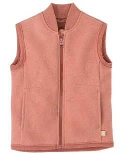 Gilet in Pura Lana Merino - Rosa