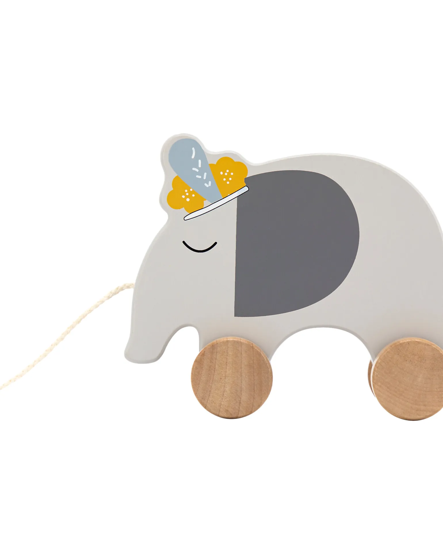 Giocattolo da Trainare in Legno - Elefante - Incoraggia il Movimento - 10+ m