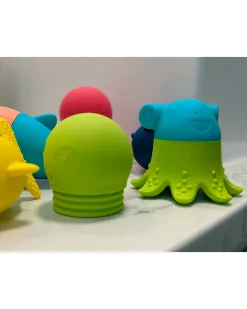 Giochi da Bagno in Silicone Combinabili Büddies - Multicolor - Creature del Mare