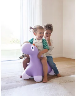 Gioco Cavalcabile Gonfiabile - Hoppi Dino - Viola - in Vinile