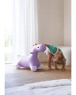 Gioco Cavalcabile Gonfiabile - Hoppi Dino - Viola - in Vinile