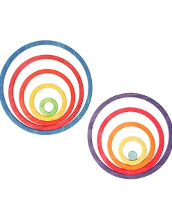 Gioco in Legno Anelli e Cerchi Concentrici - 20 pezzi
