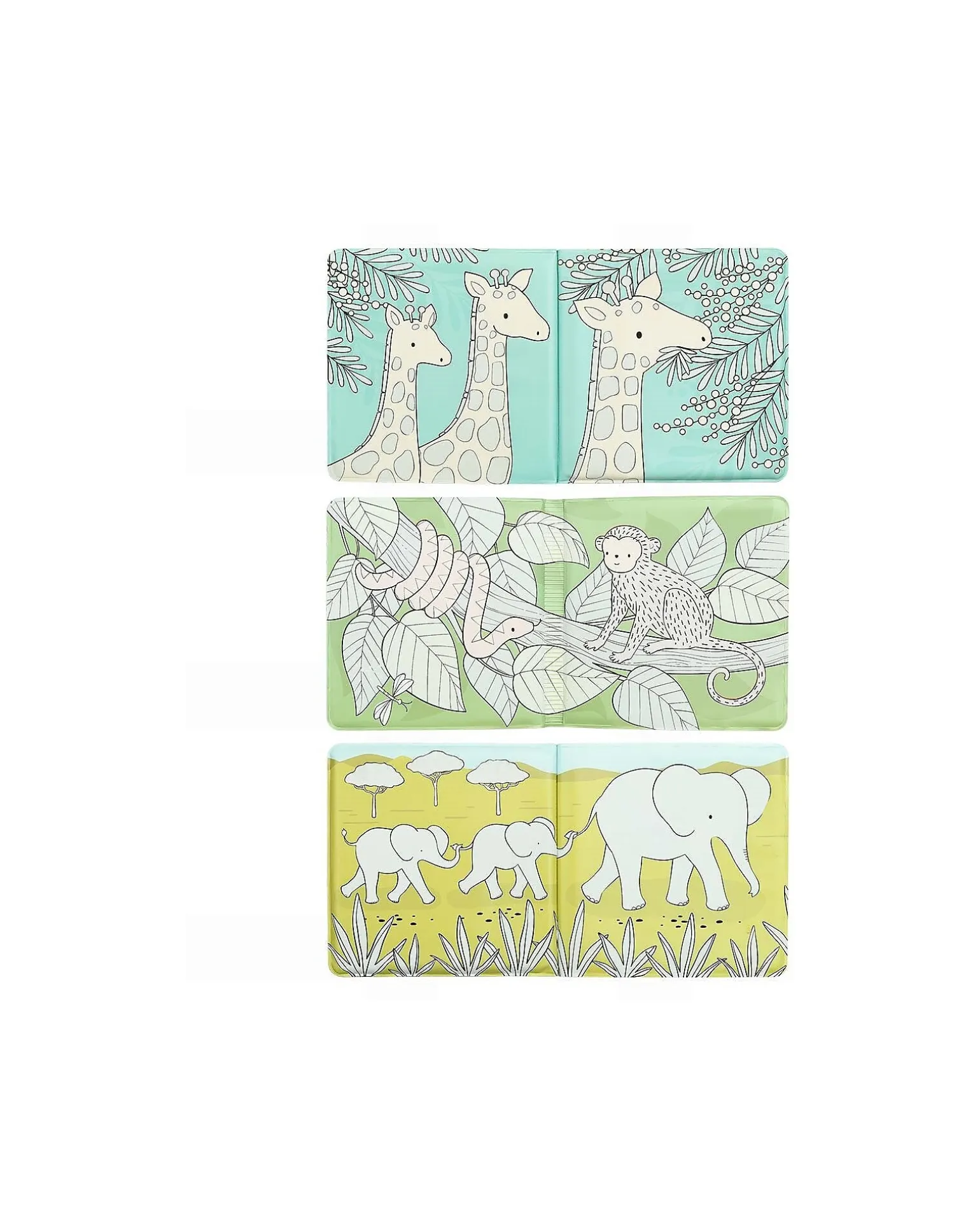 Gioco Libro da Bagno - Savanna friends - Si Colora al Contatto con l'Acqua!