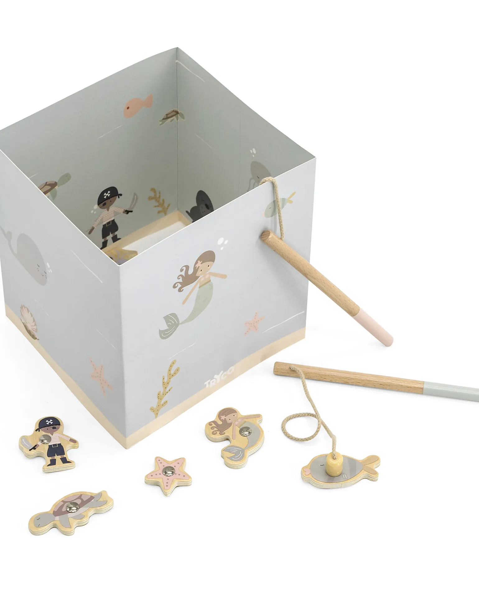 Gioco Magnetico Pesca in Legno - 16 pz - 3+ Anni