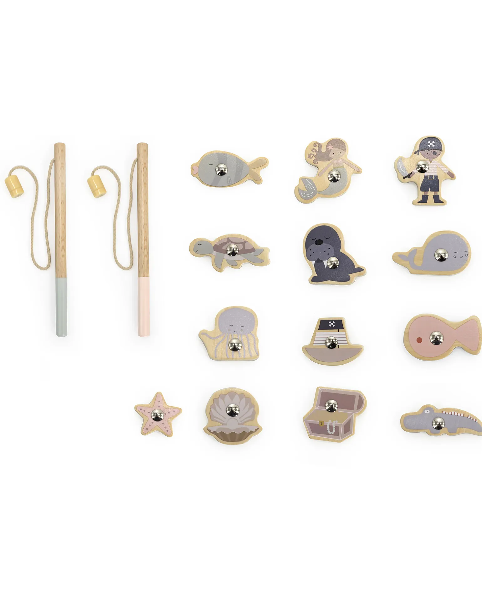 Gioco Magnetico Pesca in Legno - 16 pz - 3+ Anni
