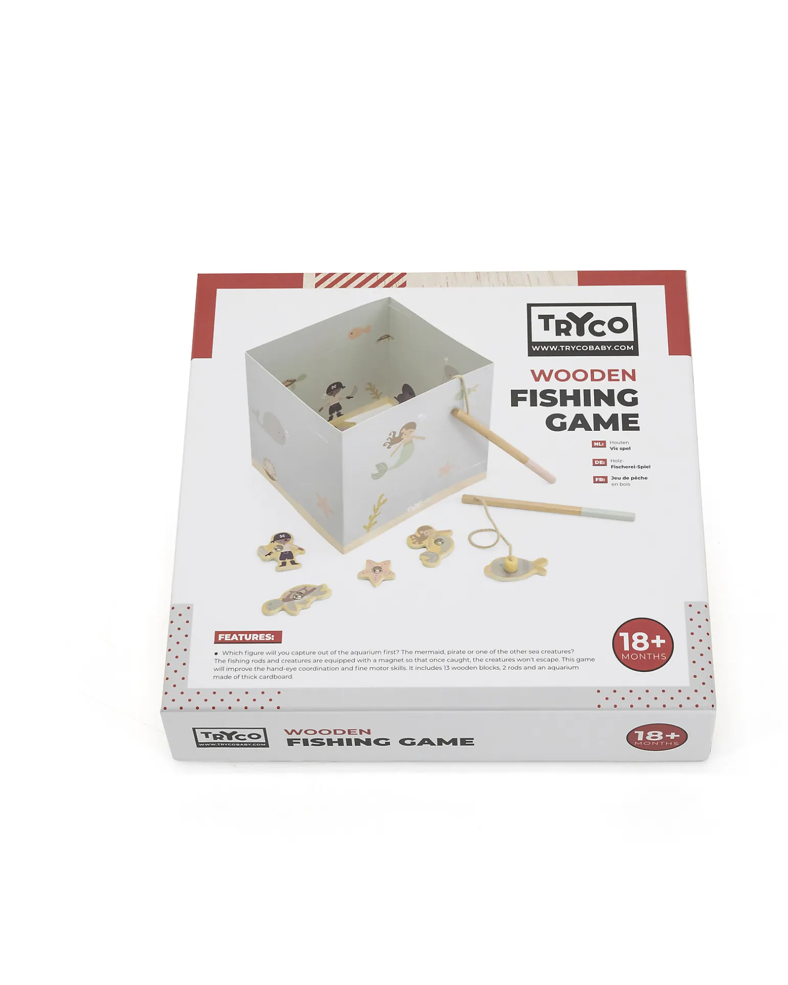 Gioco Magnetico Pesca in Legno - 16 pz - 3+ Anni