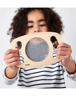 Gioco Sensoriale in Legno di Gomma FSC - Easy Hold - con Pannello Glitterato - Argento - 12m+