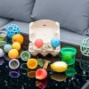 Gioco Uova Sensoriali - Arcobaleno - 6 Pezzi - Silicone Alimentare