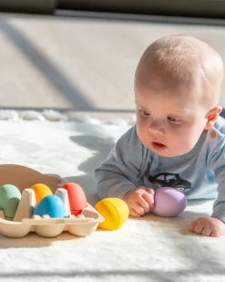 Gioco Uova Sensoriali - Arcobaleno - 6 Pezzi - Silicone Alimentare