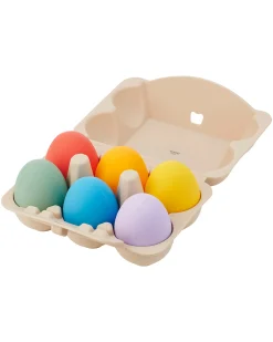 Gioco Uova Sensoriali - Arcobaleno - 6 Pezzi - Silicone Alimentare