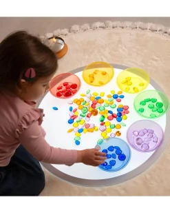 Gioielli Traslucidi - Rosso/Arancione/Giallo/Verde/Blu/Viola - da 3 Anni - Per Lavagna Luminosa