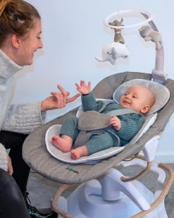 2 in 1 Sdraietta e Dondolo - Pure White - Con Giochi e Melodie