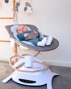 2 in 1 Sdraietta e Dondolo - Pure White - Con Giochi e Melodie