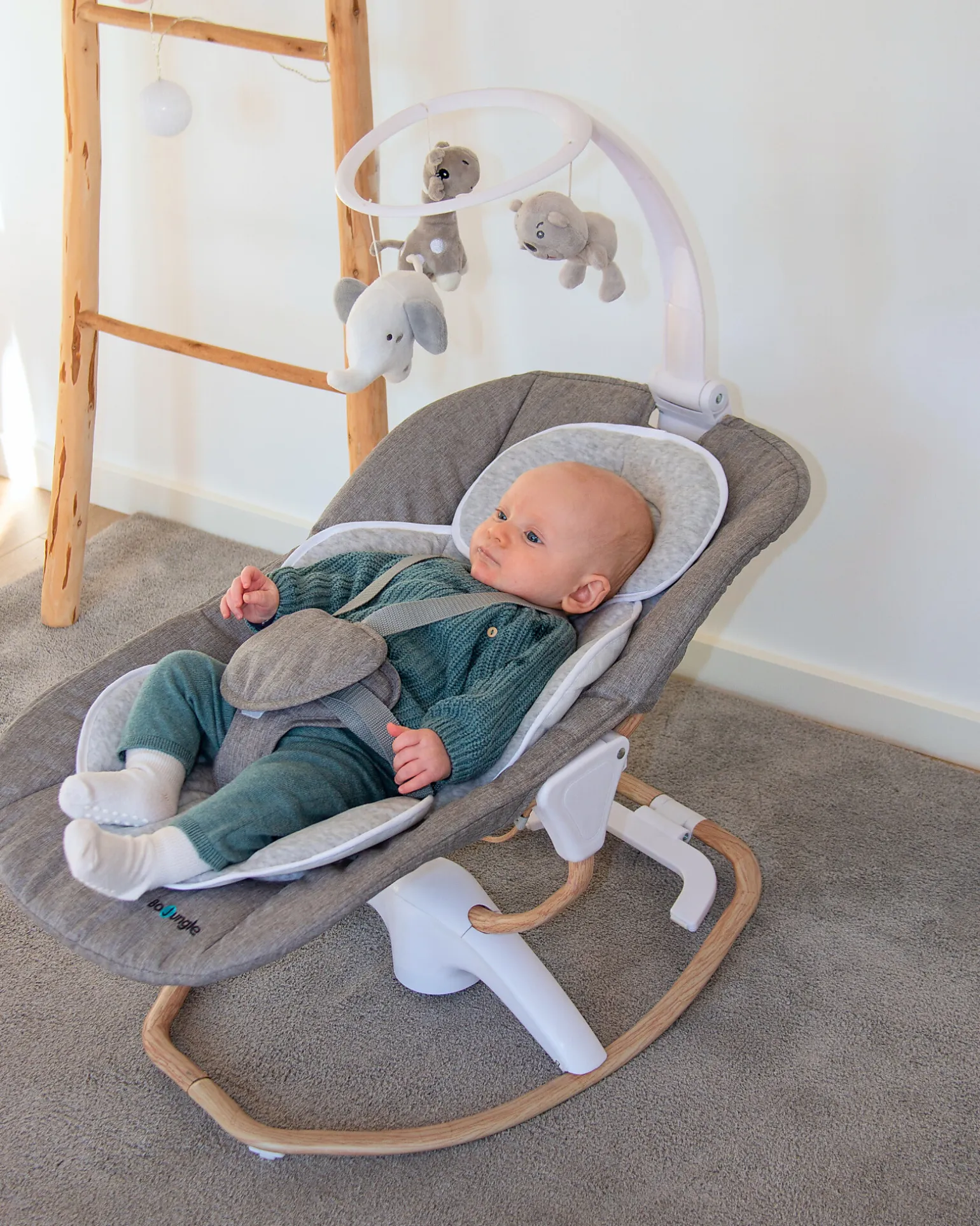 2 in 1 Sdraietta e Dondolo - Pure White - Con Giochi e Melodie