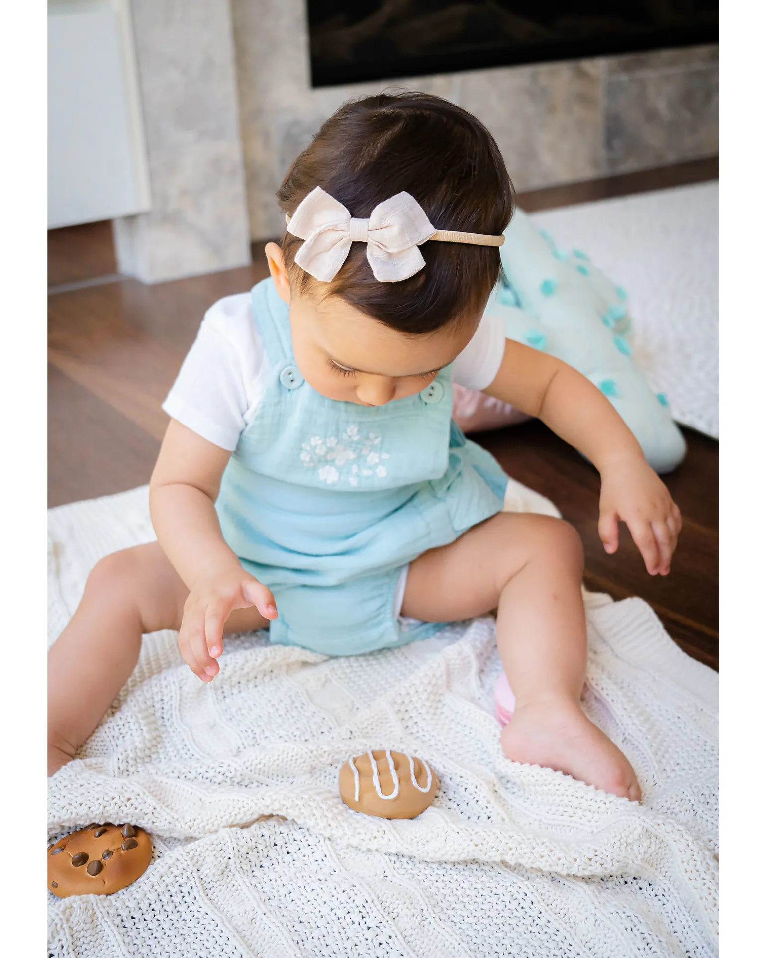 3-in-1 Sonaglio Biscottino Danese - Massaggiagengive - Gioco da Bagno - Bakery Items - 100% Caucciù Naturale