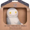 3-in-1 Sonaglio Gufo delle Nevi, Massaggiagengive, Gioco da Bagno, My First Arctic Animals - 100% Caucciù Naturale