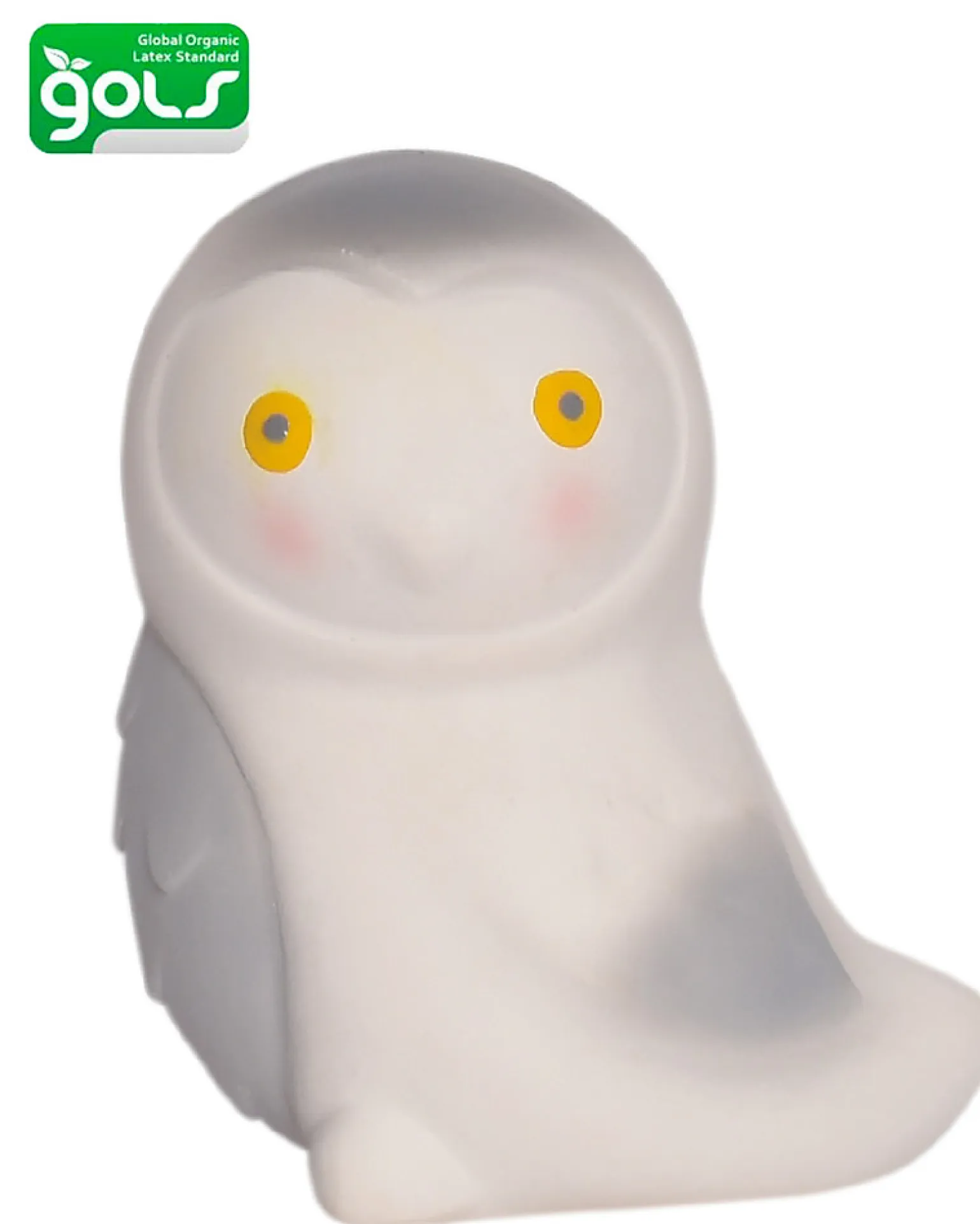 3-in-1 Sonaglio Gufo delle Nevi, Massaggiagengive, Gioco da Bagno, My First Arctic Animals - 100% Caucciù Naturale