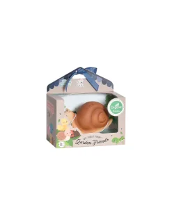 3-in-1 Sonaglio Lumaca - Massaggiagengive - Gioco da Bagno - Garden Animals - 100% Caucciù Naturale
