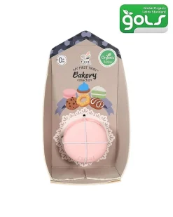 3-in-1 Sonaglio Macaroon - Massaggiagengive - Gioco da Bagno - Bakery Items - 100% Caucciù Naturale