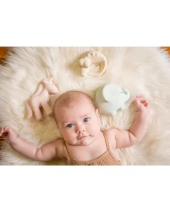 3-in-1 Sonaglio - Massaggiagengive - Gioco da Bagno - Set 3 pz - My First Safari - 100% Caucciù Naturale