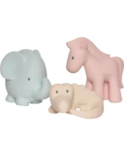 3-in-1 Sonaglio - Massaggiagengive - Gioco da Bagno - Set 3 pz - My First Safari - 100% Caucciù Naturale