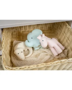 3-in-1 Sonaglio - Massaggiagengive - Gioco da Bagno - Set 3 pz - My First Safari - 100% Caucciù Naturale