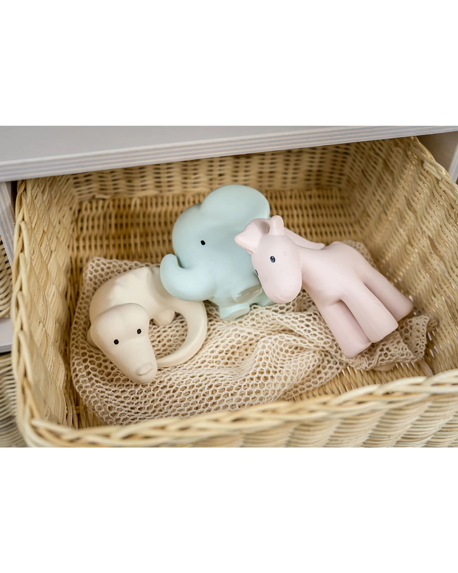 3-in-1 Sonaglio - Massaggiagengive - Gioco da Bagno - Set 3 pz - My First Safari - 100% Caucciù Naturale