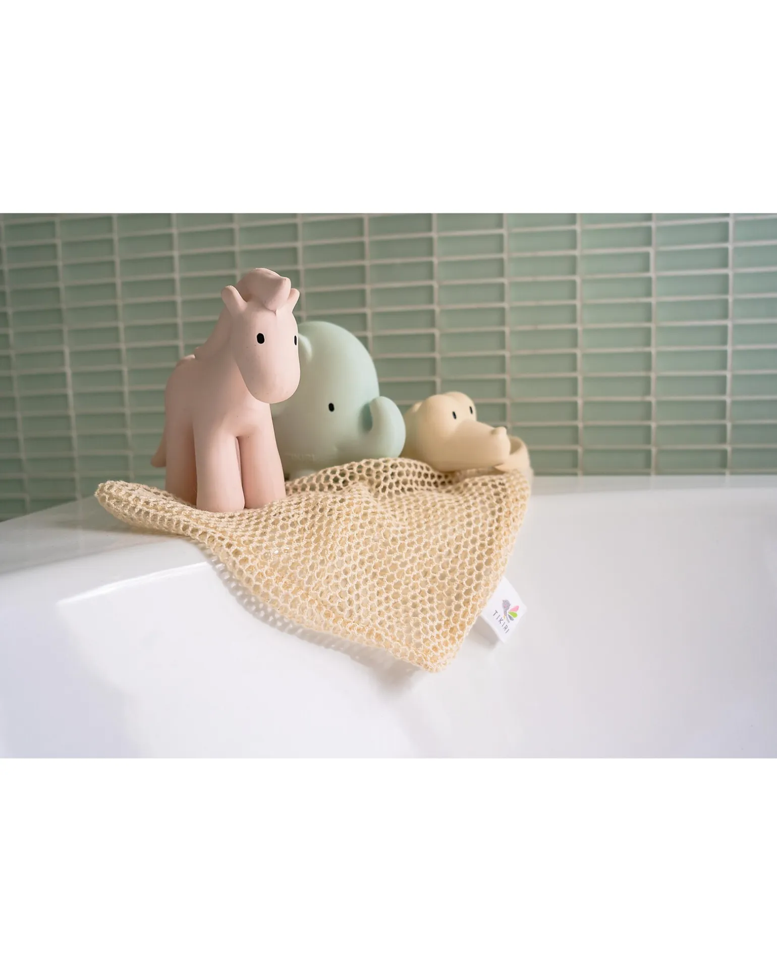 3-in-1 Sonaglio - Massaggiagengive - Gioco da Bagno - Set 3 pz - My First Safari - 100% Caucciù Naturale
