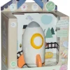 3-in-1 Sonaglio - Massaggiagengive - Gioco da Bagno - Razzo - Vroom Vroom Friends - Confezione Regalo - 100% Caucciù Naturale