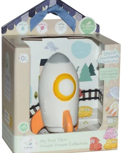 3-in-1 Sonaglio - Massaggiagengive - Gioco da Bagno - Razzo - Vroom Vroom Friends - Confezione Regalo - 100% Caucciù Naturale
