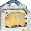 3-in-1 Sonaglio - Massaggiagengive - Gioco da Bagno - Bus - Vroom Vroom Friends - Confezione Regalo - 100% Caucciù Naturale