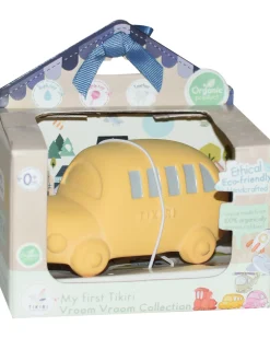 3-in-1 Sonaglio - Massaggiagengive - Gioco da Bagno - Bus - Vroom Vroom Friends - Confezione Regalo - 100% Caucciù Naturale