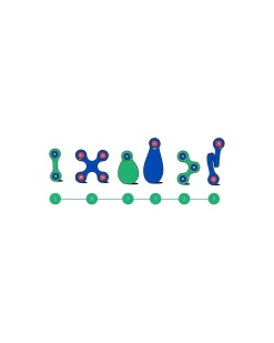 Itsy Pack - 18 Pezzi - Verde Blu - Gioco Magnetico STEAM - 4+ Anni