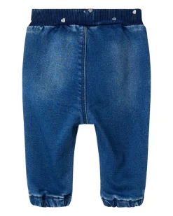 Jeans con Coulisse - Medium Blue Denim - Cuori - Cotone Bio