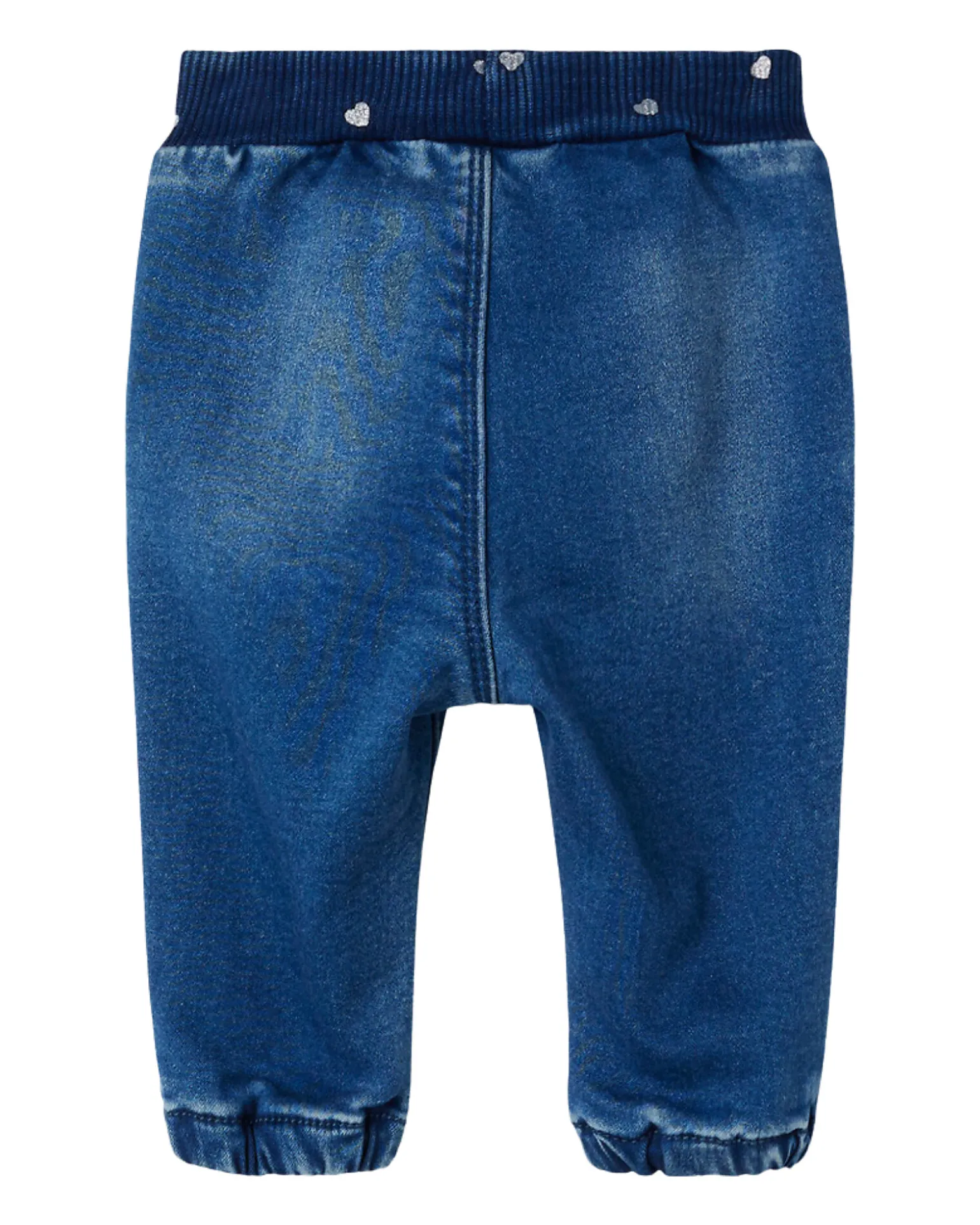 Jeans con Coulisse - Medium Blue Denim - Cuori - Cotone Bio