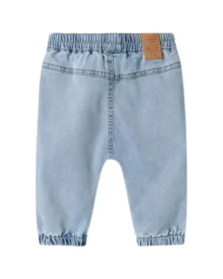 Jeans con Elastico in Vita - Lavaggio Chiaro