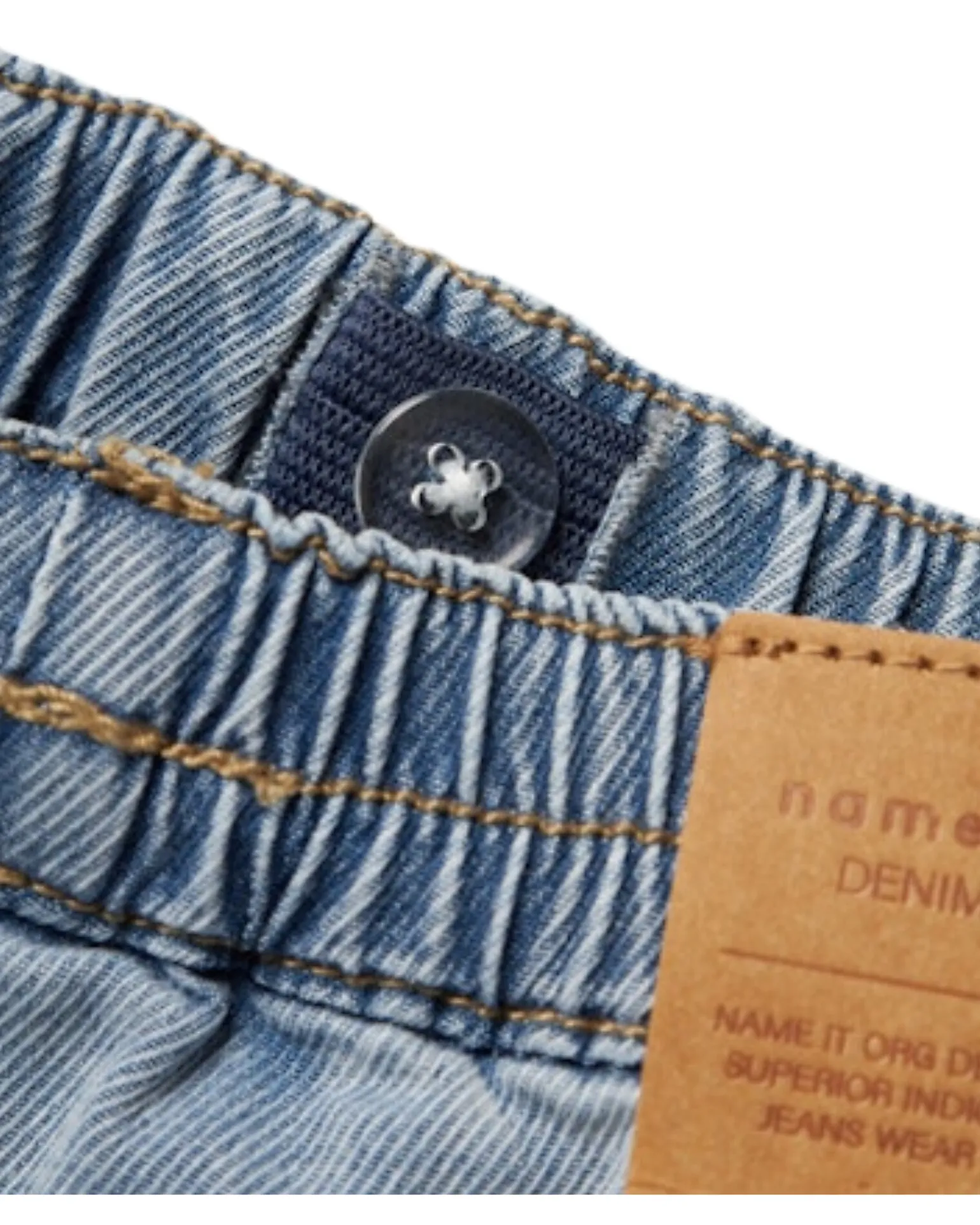 Jeans con Elastico in Vita - Lavaggio Chiaro