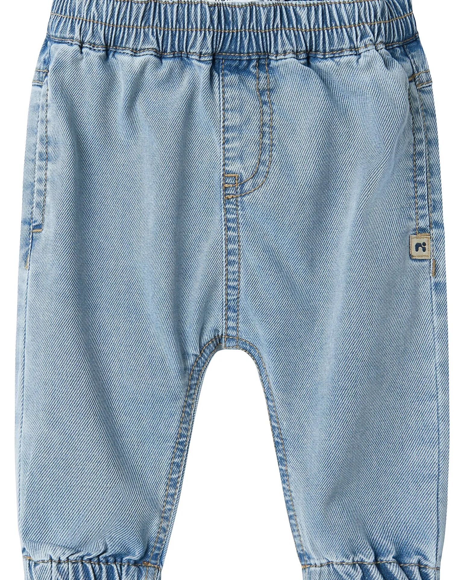 Jeans con Elastico in Vita - Lavaggio Chiaro