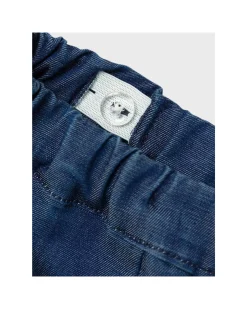 Jeans - Dark Blue Denim - Tasche Frontali con Volant e Ricamo