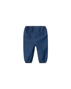 Jeans - Dark Blue Denim - Tasche Frontali con Volant e Ricamo