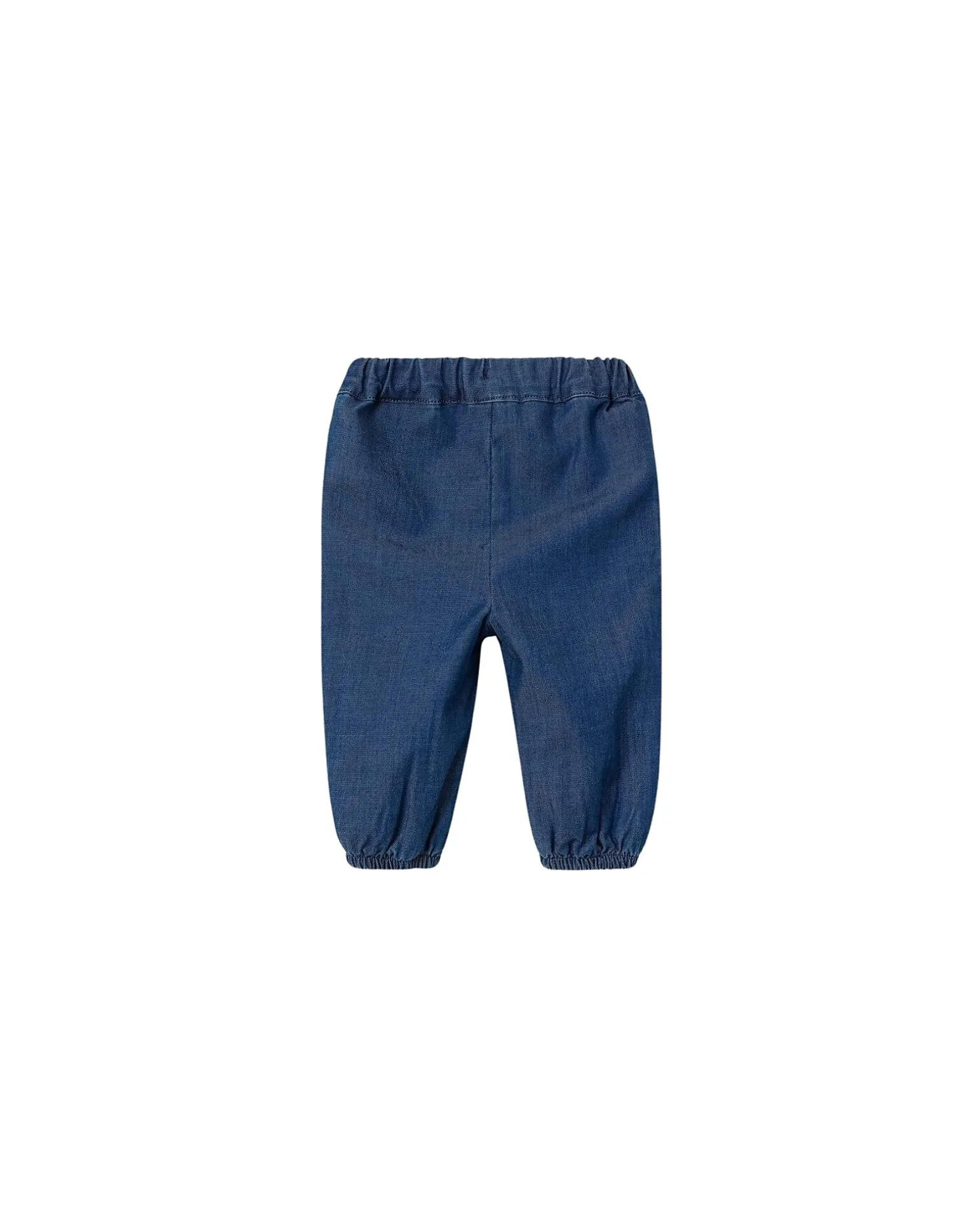 Jeans - Dark Blue Denim - Tasche Frontali con Volant e Ricamo