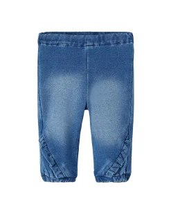 Jeans Loose Fit - Medium Blue Denim - Vita Elasticizzata